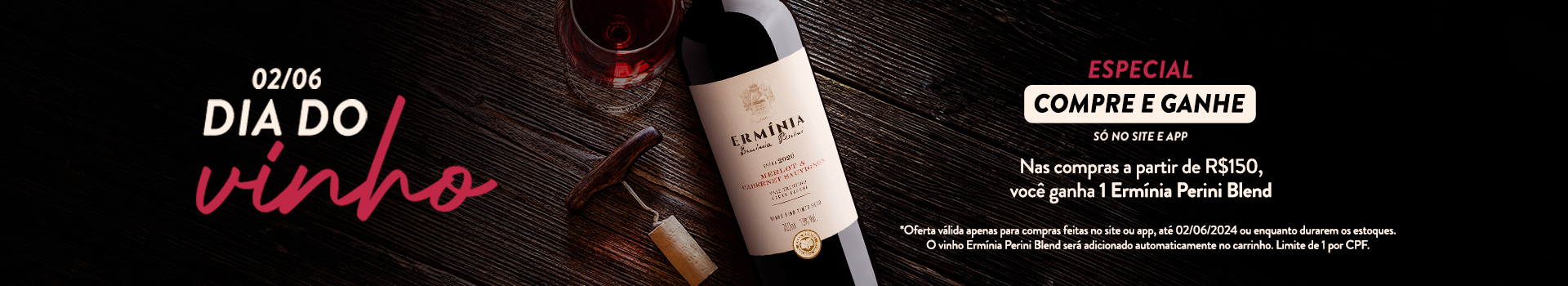 Dia do Vinho | Compre e Ganhe Erminia Perini