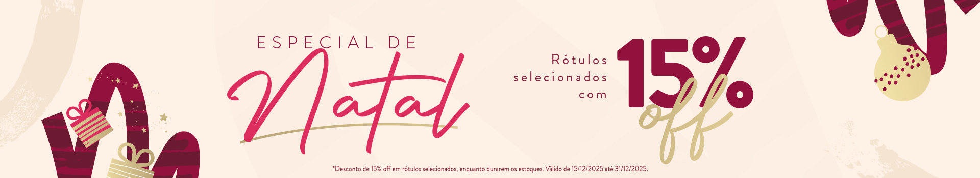 Especial de Natal | 15% OFF Especial de Natal | 15% OFF