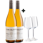 Kit 2 Los Olivos Chardonnay + Taça de Cristal