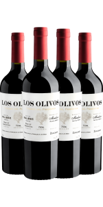 Kit 4 Los Olivos Malbec