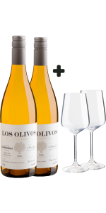 Kit 2 Los Olivos Chardonnay + Taça de Cristal