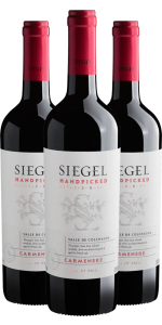 Kit 3 Siegel Handpicked Reserva Carmenere